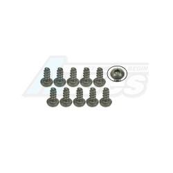 Miscellaneous All M2 x 4 Titanium Button Head Hex Socket - Self Tapping (10 Pcs) by 3Racing