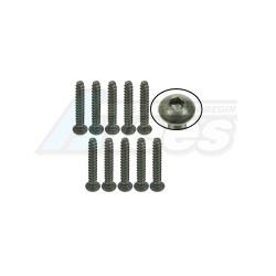 Miscellaneous All M3 x 18 Titanium Button Head Hex Socket - Self Tapping (10 Pieces) by 3Racing