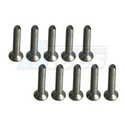 Miscellaneous All M2 X 12 Titanium Flat Head Hex Socket - Machine (10 pcs) by 3Racing