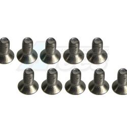 Miscellaneous All M2.6 x 6 Titanium Flat Head Hex Socket - Machine (10 Pcs) by 3Racing