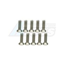 Miscellaneous All M2.6 x 10 Titanium Flat Head Hex Socket - Machine (10 Pcs) by 3Racing