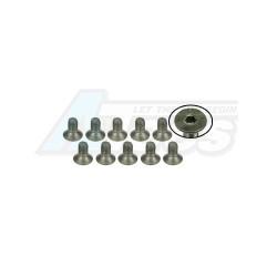 Miscellaneous All M3 x 6 Titanium Flat Head Hex Socket - Machine (10 Pcs) by 3Racing