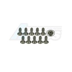 Miscellaneous All M3 x 8 Titanium Flat Head Hex Socket - Self Tapping (10 Pcs) by 3Racing