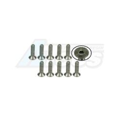Miscellaneous All M3 x 12 Titanium Flat Head Hex Socket - Machine (10 Pcs) by 3Racing