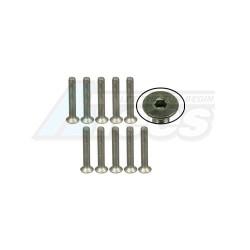 Miscellaneous All M3 x 20 Titanium Flat Head Hex Socket - Machine (10 Pcs) by 3Racing