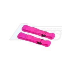 Miscellaneous All Long Battery Straps (27cm) - Fluorescent Pink by 3Racing