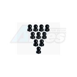 Miscellaneous All 4.8mm Hex Ball Stud L=5 (10  Pieces) Black by 3Racing
