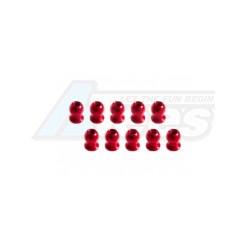 Miscellaneous All 5.8mm Hex Ball Stud L=5 (10 Pcs) - Red by 3Racing