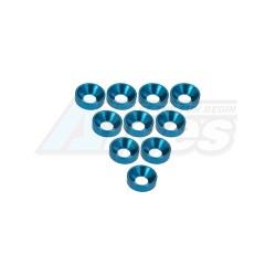 Miscellaneous All Aluminium M3 Countersink Washer (10 Pcs) - Light Blue by 3Racing