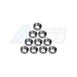 Miscellaneous All Aluminium M4 Countersink Washer (10 Pieces) Titanium by 3Racing