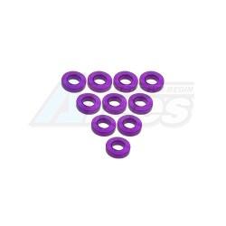 Miscellaneous All Aluminium M3 Flat Washer 1.5MM (10 Pcs) - Purple by 3Racing
