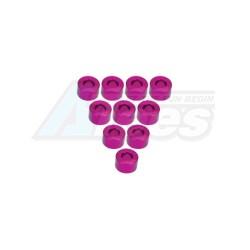 Miscellaneous All Aluminium M3 Flat Washer 3.5mm (10 Pcs) - Pink by 3Racing