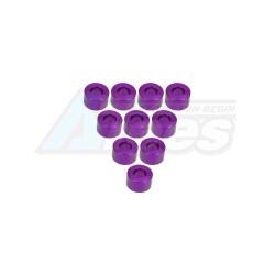 Miscellaneous All Aluminium M3 Flat Washer 3.5MM (10 Pcs) - Purple by 3Racing