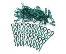 Miscellaneous All Small-Ring 45 Deg Body Clips 100 pcs Green (20 mm) by Team Raffee Co.