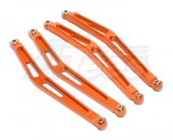 Axial Wraith Aluminum Rock Buggy Links Set - 4 Pcs Orange by GPM Racing