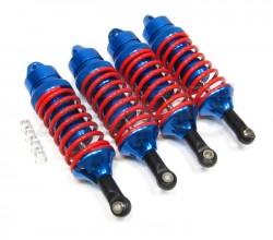 Traxxas Revo Aluminum Front/rear Adjustable Spring Dampers (85mm) With Collars-2 Pairs Set Blue by GPM Racing