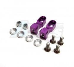 Tamiya TLT-1 Rock Buster Aluminum Servo Mount With Screws - 2pcs Set Purple by GPM Racing