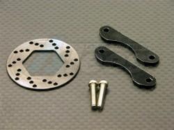 Traxxas T-Maxx Steel Brake Disk + 2 Pieces FRP Plate With Screws Set Black by GPM Racing