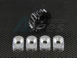 Team Losi 5IVE-T Steel Clutch Bell Pinion (18T) With Pads 5 Pieces Set  Black by GPM Racing
