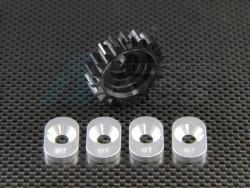 Team Losi 5IVE-T Steel Clutch Bell Pinion (19T) With Pads 5 Pieces Set  Black by GPM Racing