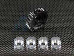 Team Losi 5IVE-T Steel Clutch Bell Pinion (21T) With Pads 5 Pieces Set  Black by GPM Racing