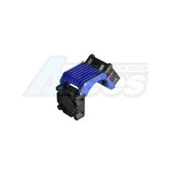 Miscellaneous All Aluminium Brushless 540 Motor Heatsink -Twin With Cooling Fan - Blue Color by 3Racing