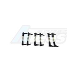 Team Associated RC18MT Titanium Completed Tie Rod 3 Pairs Set - Black by GPM Racing