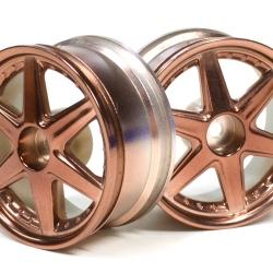 Miscellaneous All 6-Spoke Wheel Set (2Pcs) Bronze For 1/10 RC Car (6mm Offset) by Boom Racing