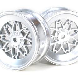 Miscellaneous All Mesh Wheel Set Grey Silver (2Pcs) For 1/10 RC Car by Boom Racing