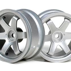 Miscellaneous All 6-Spoke Wheel Set (2Pcs) Grey For 1/10 RC Car (3mm Offset) by Boom Racing