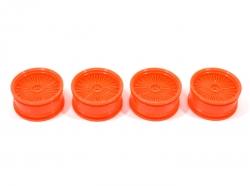 Miscellaneous All Wire Wheel Set (4Pcs) For 10/10 RC Car 26mm Orange by Boom Racing
