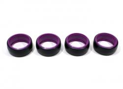 Miscellaneous All Slick Plastic Drift Tires W/inner Rim For 1/10 RC Car 26mm (4 pcs) Purple by Boom Racing