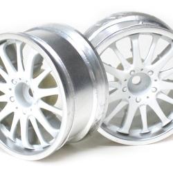 Miscellaneous All 14-Spoke Wheel Set (2Pcs) Chrome For 1/10 RC Car 26mm White by Boom Racing