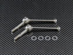 Team Associated TC3 Steel Front/rear Universal Swing Shaft-1pr (cvd Design) Silver by GPM Racing