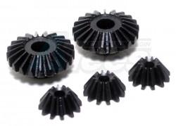 Tamiya CC01 Steel Front Bevel Differential Gear - 5pcs Set Black by GPM Racing