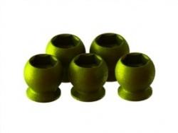 3Racing F113 7075 Aluminum 5mm Hex Ball Stud L=5 (5 Pcs) - Teflon Coated by 3Racing