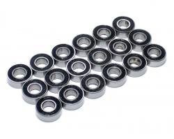 Tamiya WR02 High Performance Full Ball Bearings Set Rubber Sealed (18Total) by Boom Racing