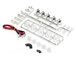 Miscellaneous  All 1/10 LED Crawler Roof Light Bar Set (5 Spotlight) Silver by Team Raffee Co.