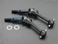 Tamiya TT-01 Steel Universal Swing Shaft (33MM) With Shims- 1Pair Set Black by GPM Racing