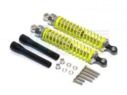 Miscellaneous All Competition Aluminium Ball Top Threaded Shocks 110MM 1 Pair  Silver by GPM Racing