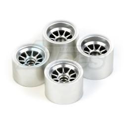 Tamiya F104 Metal Plated Wheels - For Sponge Tires by Tamiya