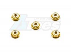 Tamiya CC01 Anodized Flange Lock Nuts 4mm (Gold 5pcs) by Tamiya