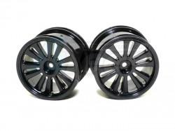 Traxxas 1/16 Mini E-Revo Plastic Front/rear Flat Vacuum Rims (6 Poles) - 1pr  Gpm Optional  Black by GPM Racing