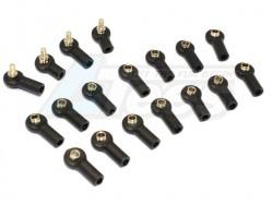 Traxxas 1/16 Mini E-Revo Nylon Ball Ends With Balls For ERV160 - 18 Pcs Set  Black by GPM Racing