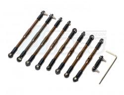 Traxxas 1/16 Mini E-Revo Spring Steel Completed Tie Rod - 9 Pcs Set Black by GPM Racing