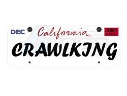 Miscellaneous All Realistic California Licence Plate (CRAWLKING) For RC Cars by ATees