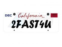 Miscellaneous All Realistic California Licence Plate (2FAST4U) For RC Cars by ATees