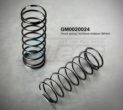Miscellaneous All Shock Spring 19x50mm Mideum White (2) (gm0020024) by Gmade
