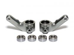 HPI  Firestorm 10T Aluminum Front Knuckle Arm With Bearings - 1 Pair Gun Metal by Boom Racing