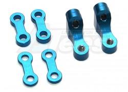 Team Associated TC4 Aluminum Servo Mount With Aluminum Shims - 6pcs Set Blue by GPM Racing